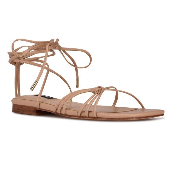 Nine West Flat Sandals for Women for sale | eBay Nine West Women Strappy Flat Sandals Minus3 Size US 5.5M Blush Light Pink